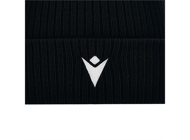 Snow PomPom Beanie BLK JR Klassisk lue med stor dusk 